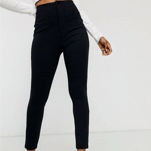 High-Waisted Black Pants